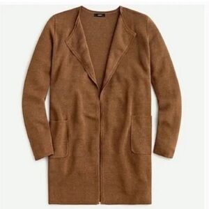 J. Crew Juliette DARK BROWN Open-Front Sweater